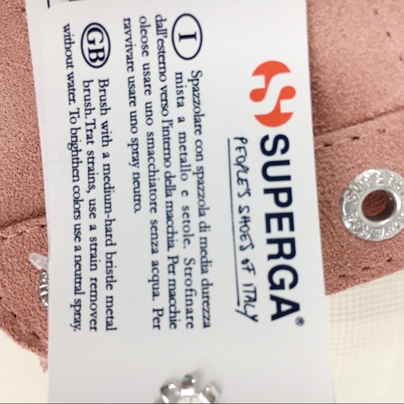 NEW Superga 2790 SUECOTLINW Pink Peach Suede Leather Platform Sneakers Shoes 8.5 - Picture 11 of 14